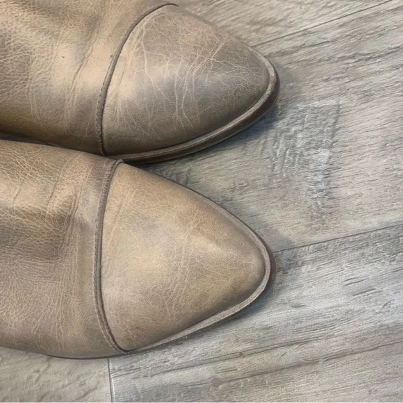 Free People Royale Distressed Leather Pointed Cut Out Flats - Picture 11 of 14